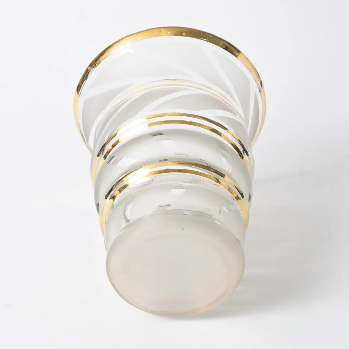 Vase Art Deco, transparent glass, De Rupel, Belgium, 1930s. - 161865