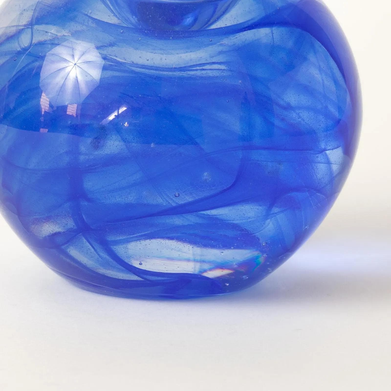 Świecznik, ciemnoniebieski, szkło, proj. A. Ehrner, Kosta Boda, Szwecja, lata 80. - 161849