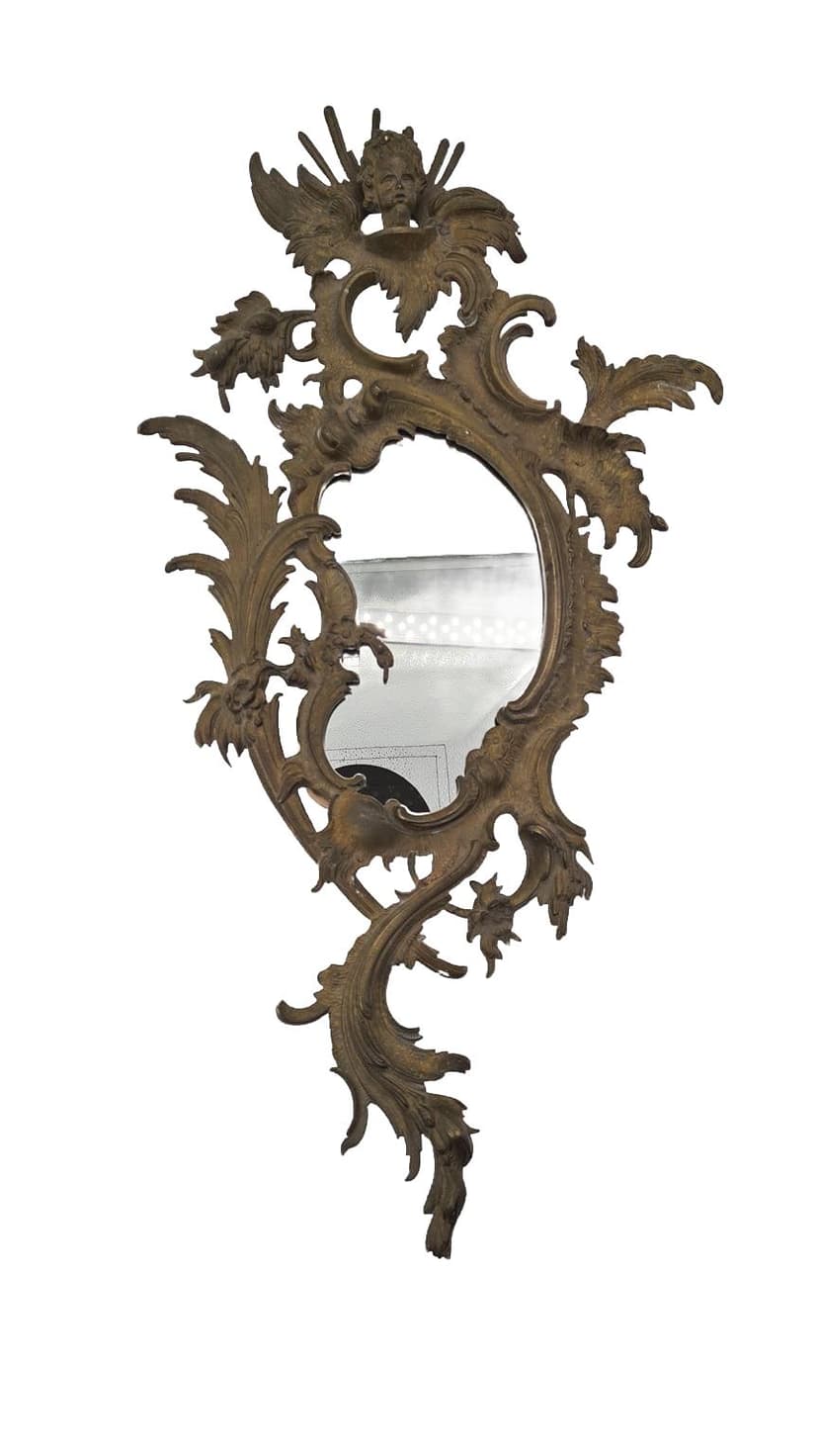 Rococo Mirror, dark bronze, France, 19th c.