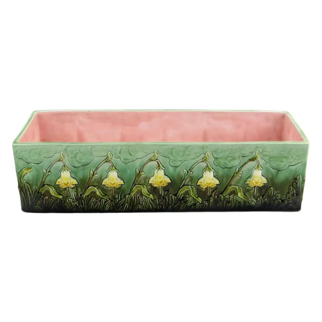 Art Nouveau jardiniere, multicolor, ceramics, Austria, early 20th c. - DIMENSION