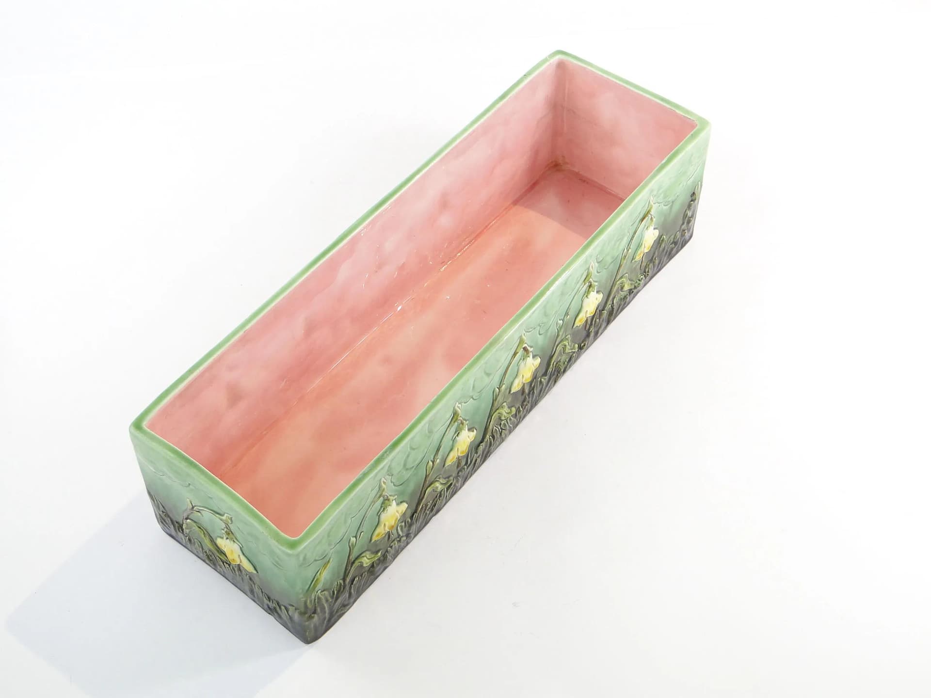 Art Nouveau jardiniere, multicolor, ceramics, Austria, early 20th c. - 10392