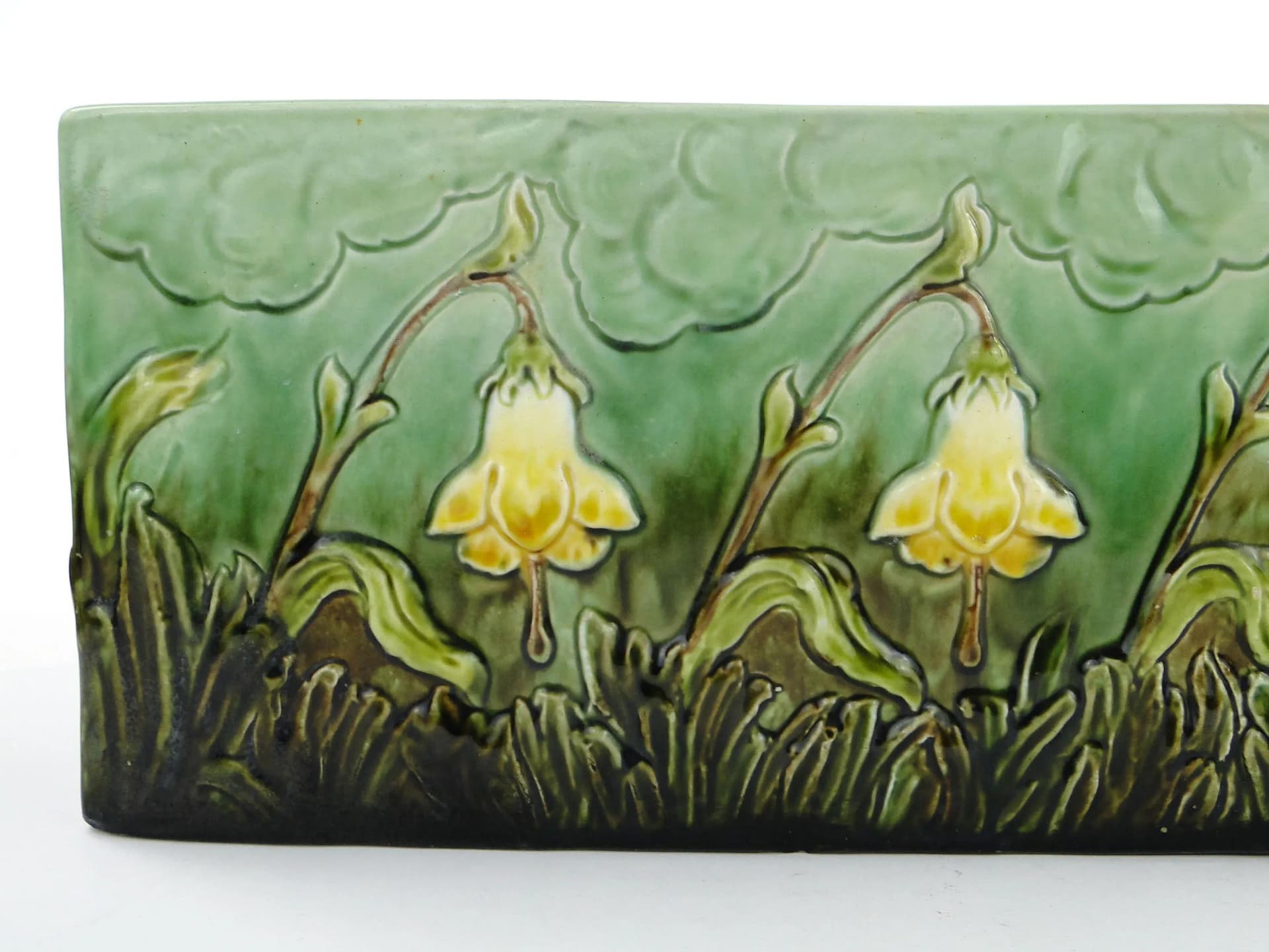 Art Nouveau jardiniere, multicolor, ceramics, Austria, early 20th c. - 10389