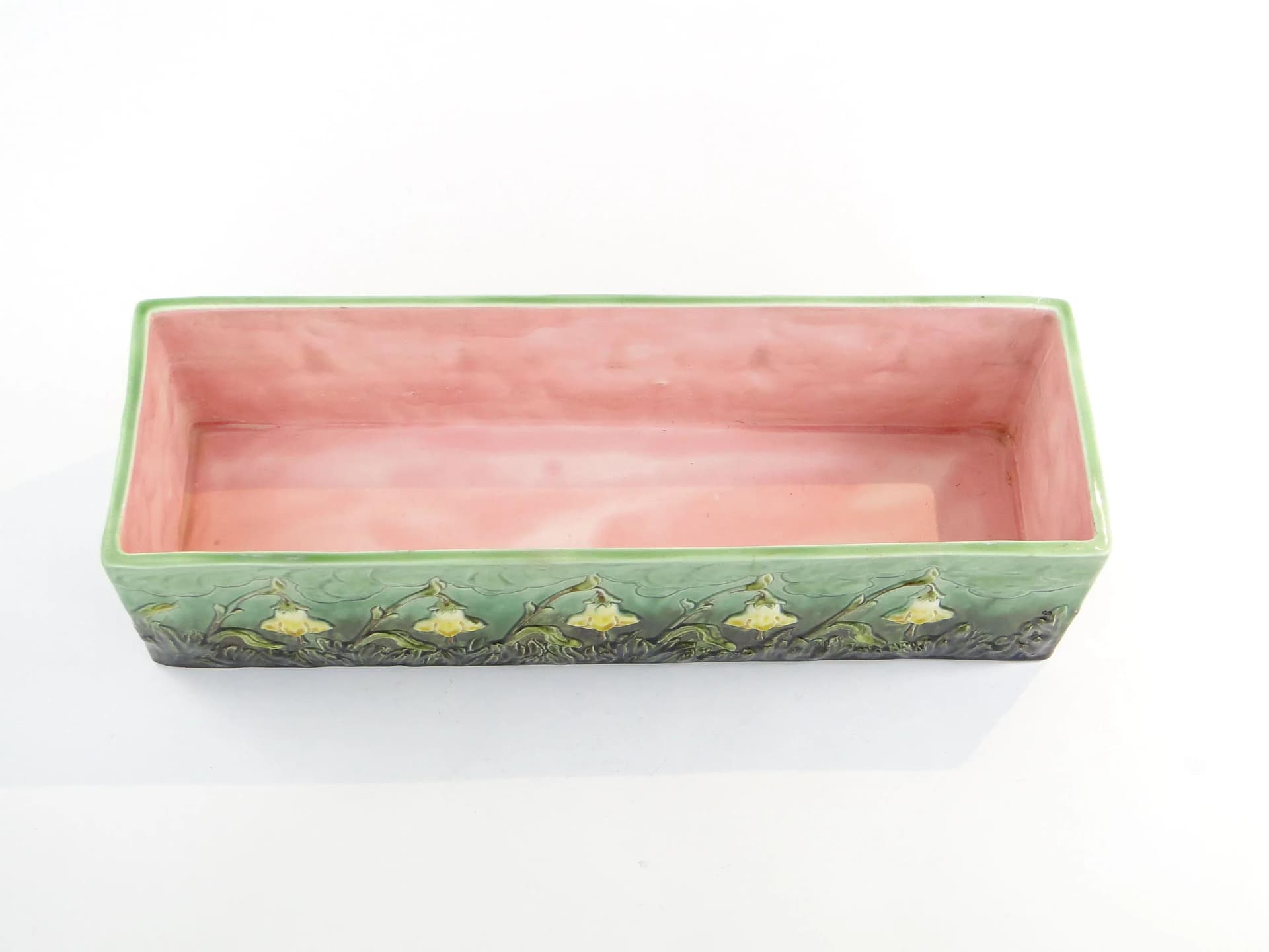 Art Nouveau jardiniere, multicolor, ceramics, Austria, early 20th c. - 10387