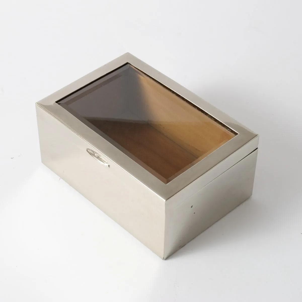 Pudełko art déco, srebrny, mosiądz, Belgia, lata 30. - 161827