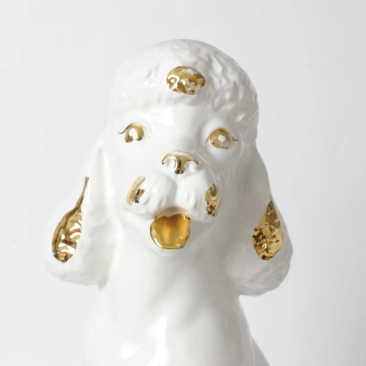 Poodle figurine, white ceramic, Italy, 1960s. - 161821