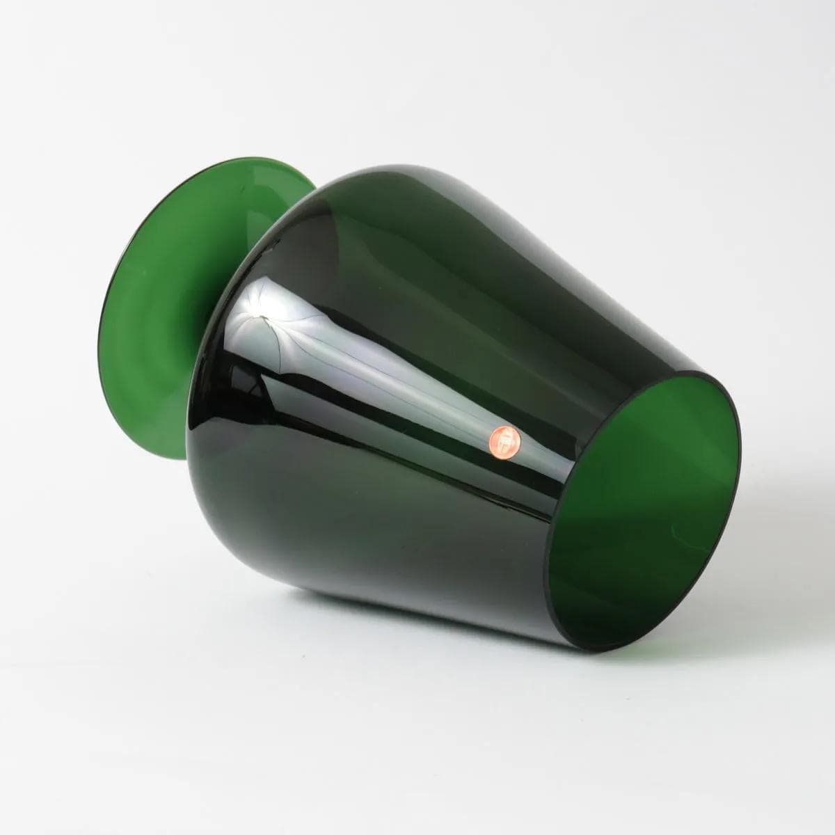 Vase Ingrid Glashütte, bottle green glass, Germany, 1970s. - 161814