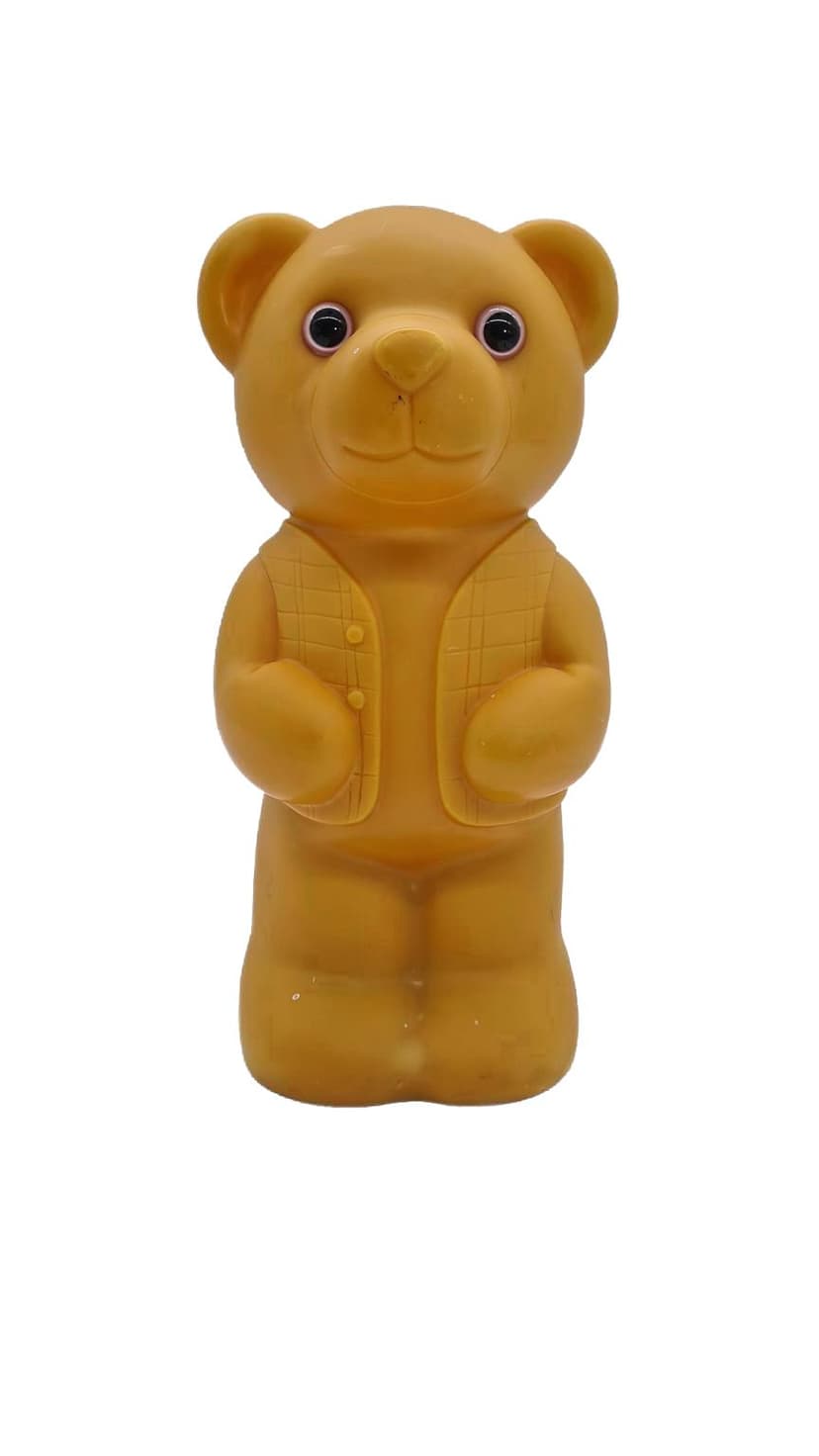 Lampka nocna Lumibär, żółty, polipropylen, Niemcy, lata 90.