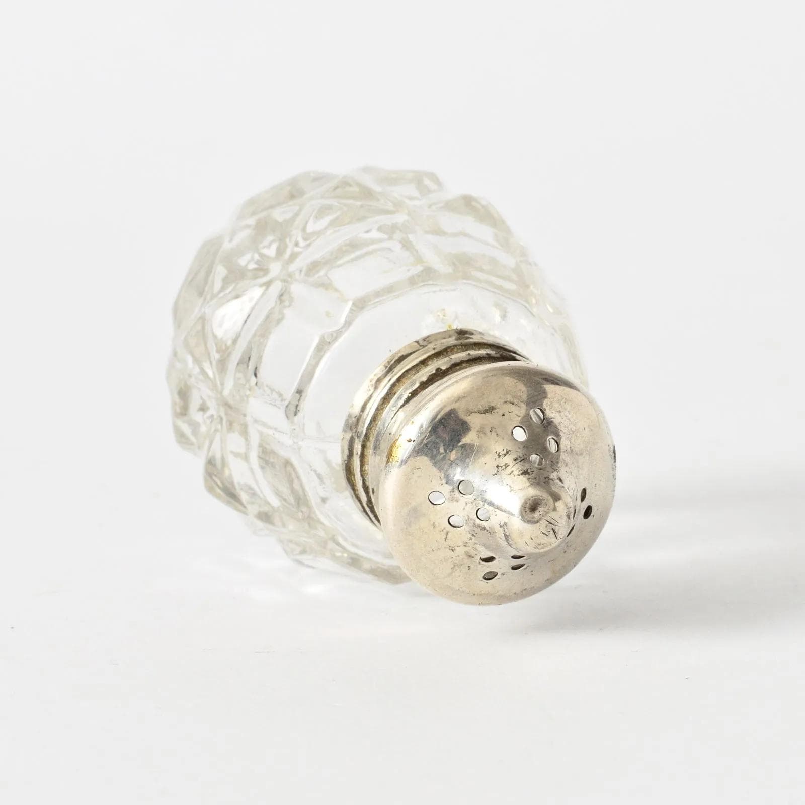 Salt Shaker, transparent glass, France, early 20th c. - 161808