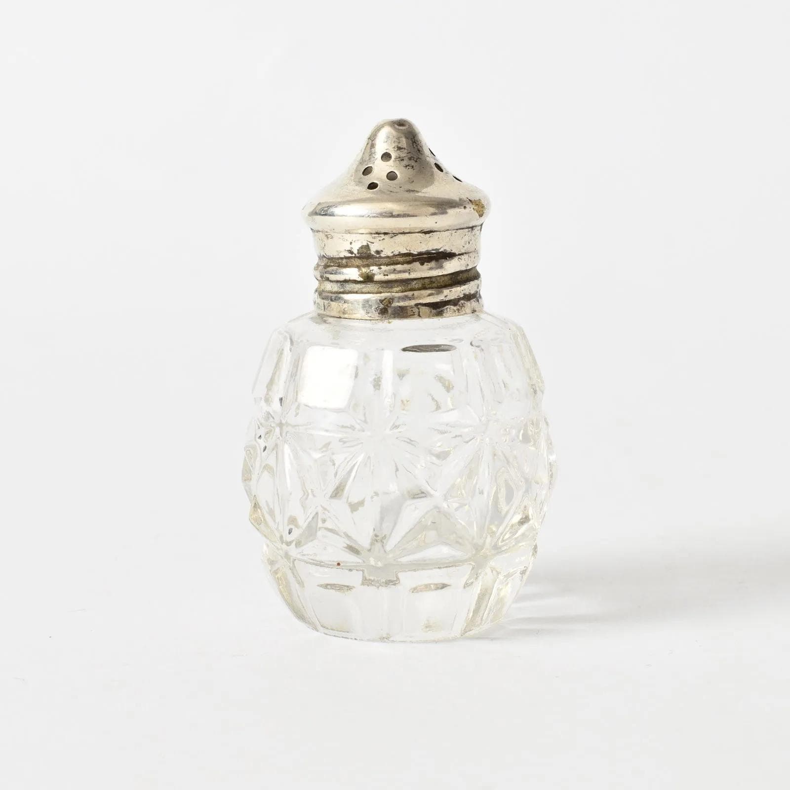 Salt Shaker, transparent glass, France, early 20th c. - 161806