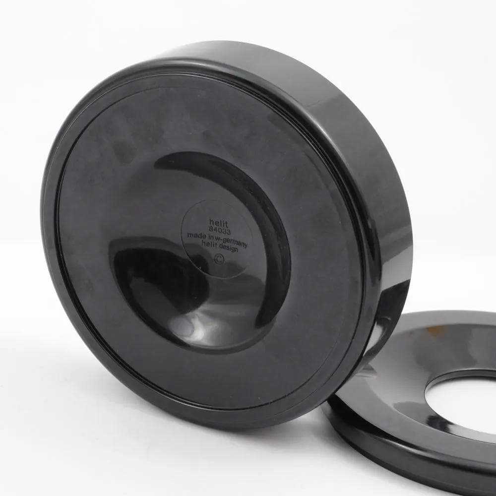 Popielnica Helit, czarny, melamina, Niemcy, lata 80. - 161804