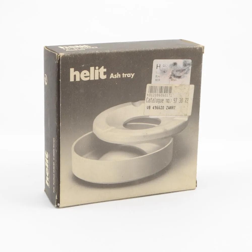 Popielnica Helit, czarny, melamina, Niemcy, lata 80. - 161803