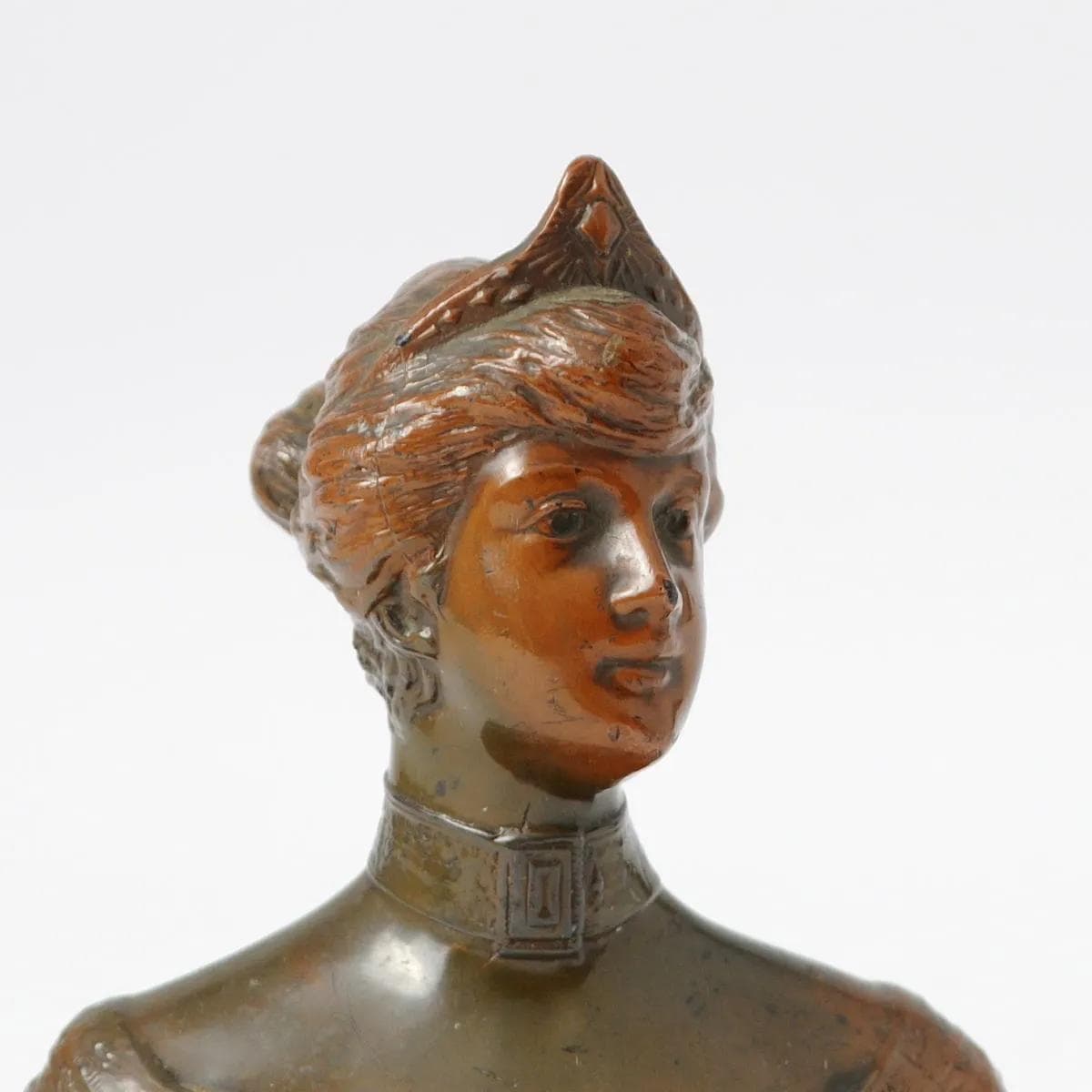Bust VIOLETTA, brown, spelter, France, early 20th c. - 161770