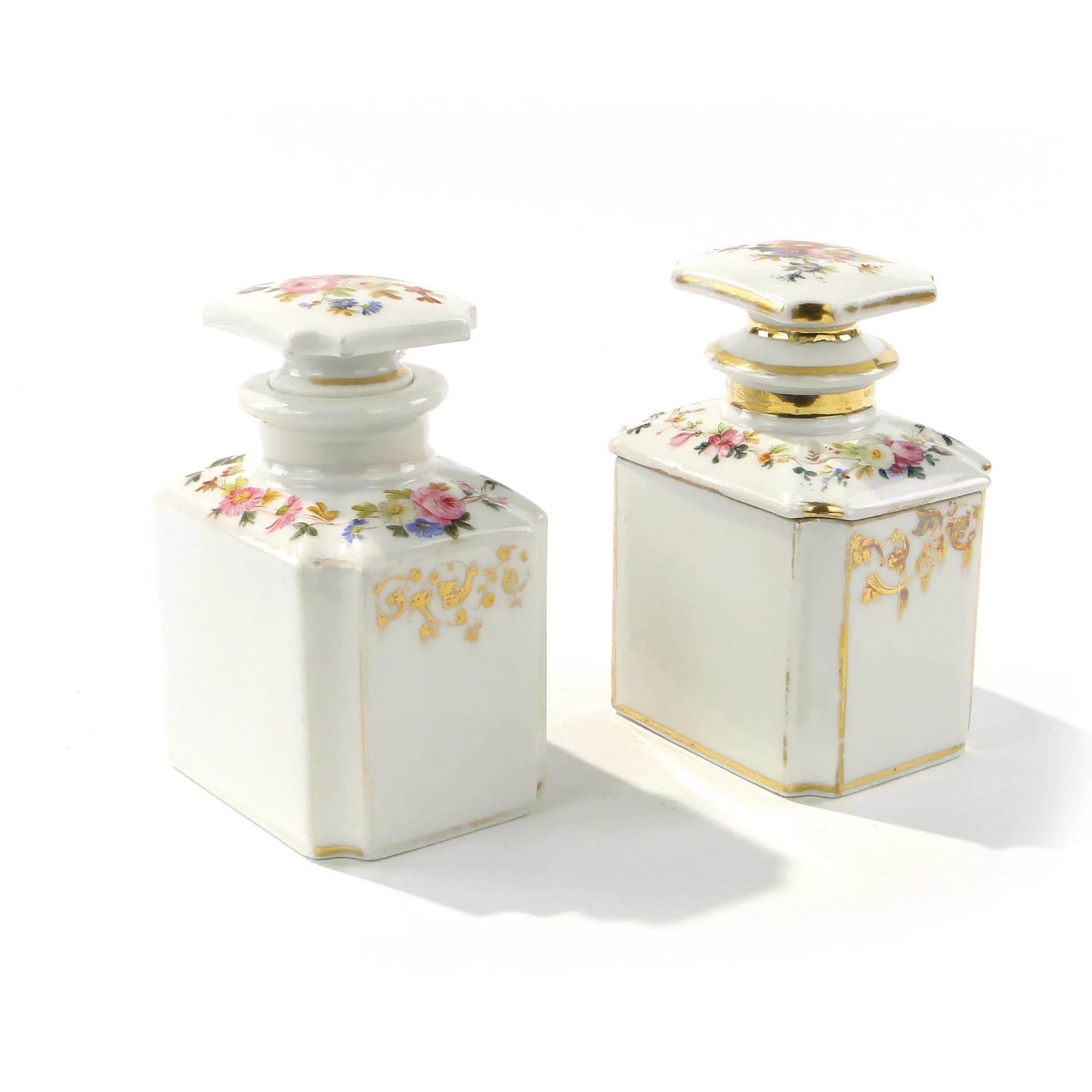 Para herbatnic, Art Nouveau, porcelana ivory white, Francja, XIX wiek - 163606