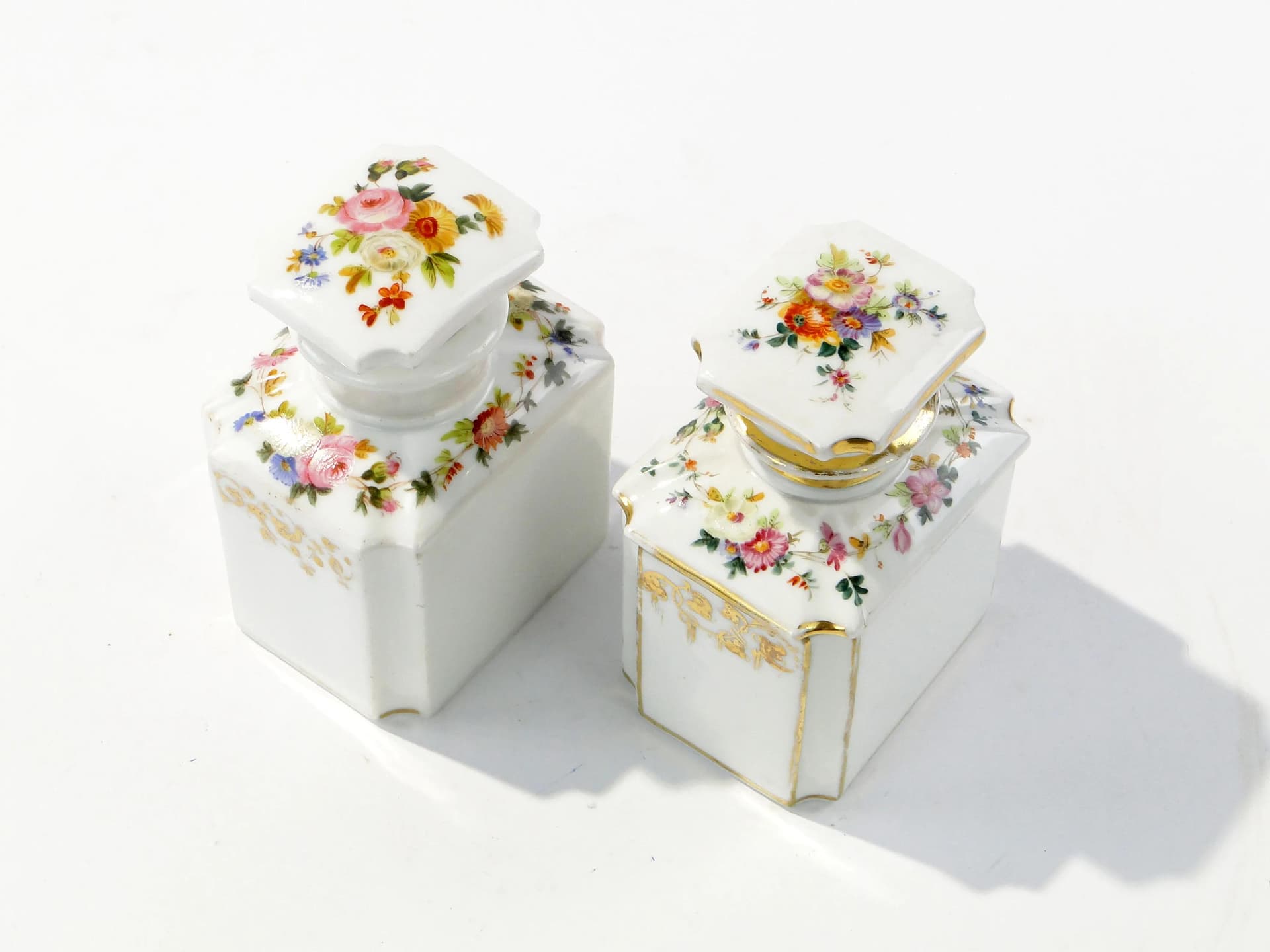 Para herbatnic, Art Nouveau, porcelana ivory white, Francja, XIX wiek - 163604