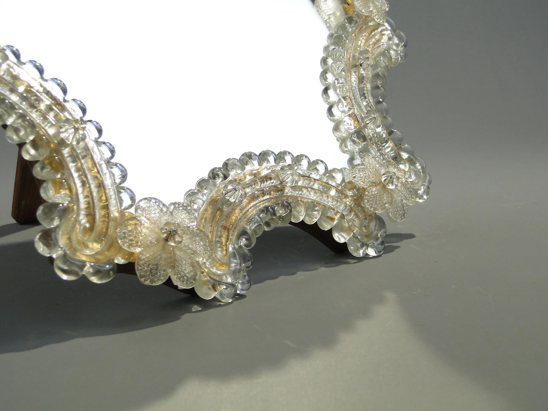 Lustro Murano, transparentne szkło, Filli Tosi, Włochy, lata 50. - 163588