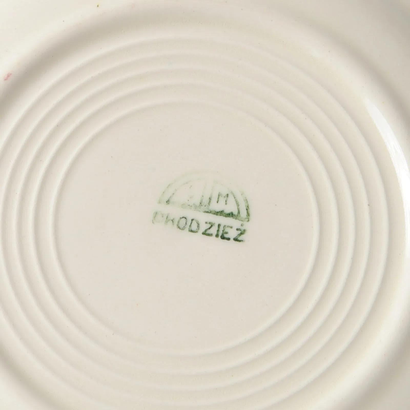 Komplet czterech talerzy art déco, multikolor, fajans, Chodzież Stanisław Mańczak, Polska, lata 30. - 161746