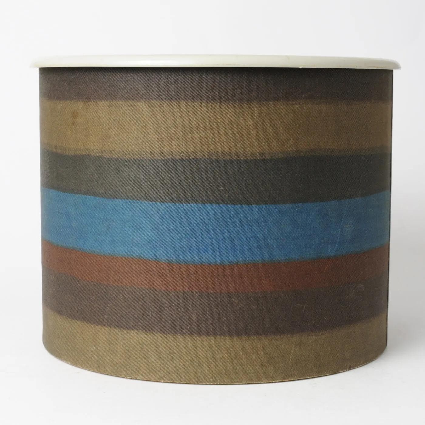 Ice bucket, multicolor, plastic, fabric, teak, Denmark, 1960s. - 161717