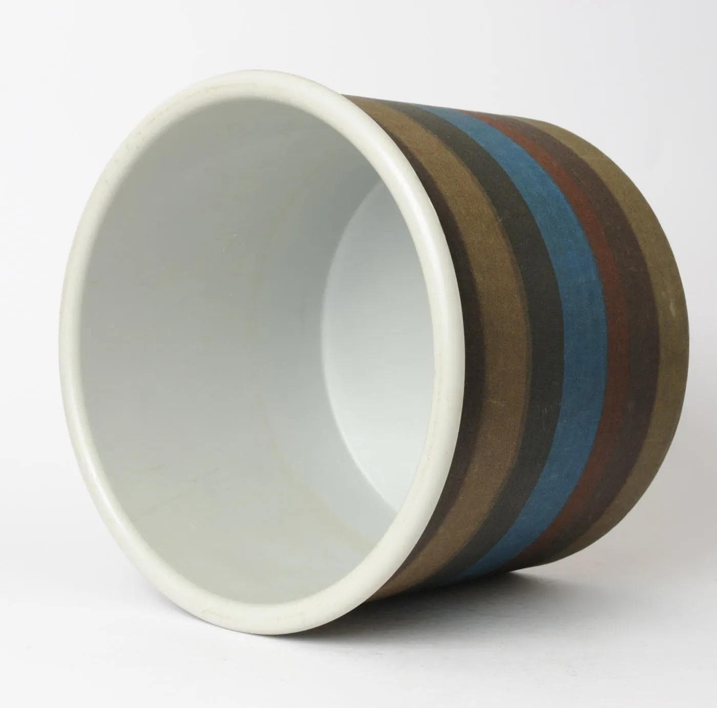 Ice bucket, multicolor, plastic, fabric, teak, Denmark, 1960s. - 161714