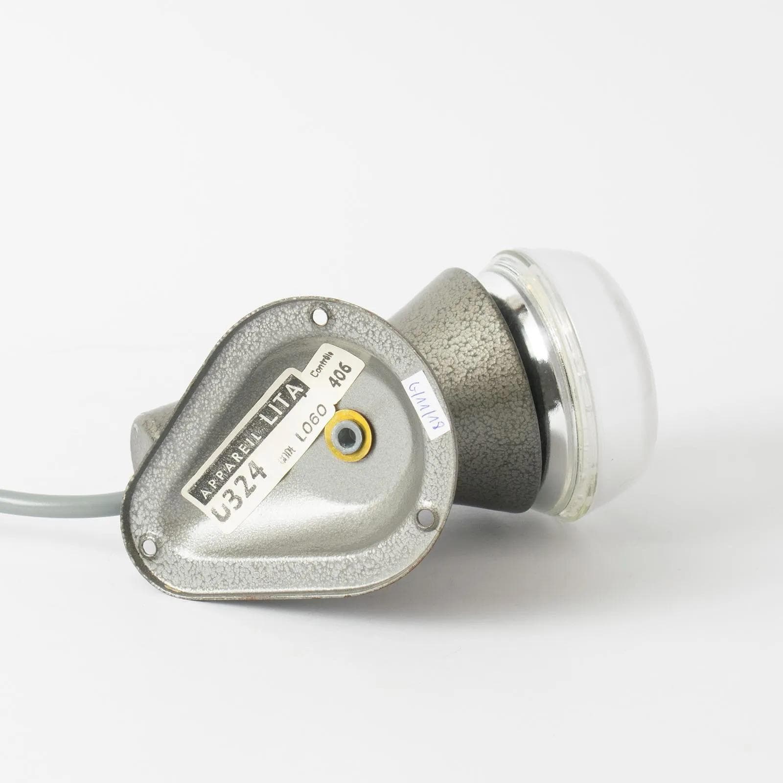 Kinkiet, Lita, srebrny, metal, szkło, Francja, lata 60. - 161700