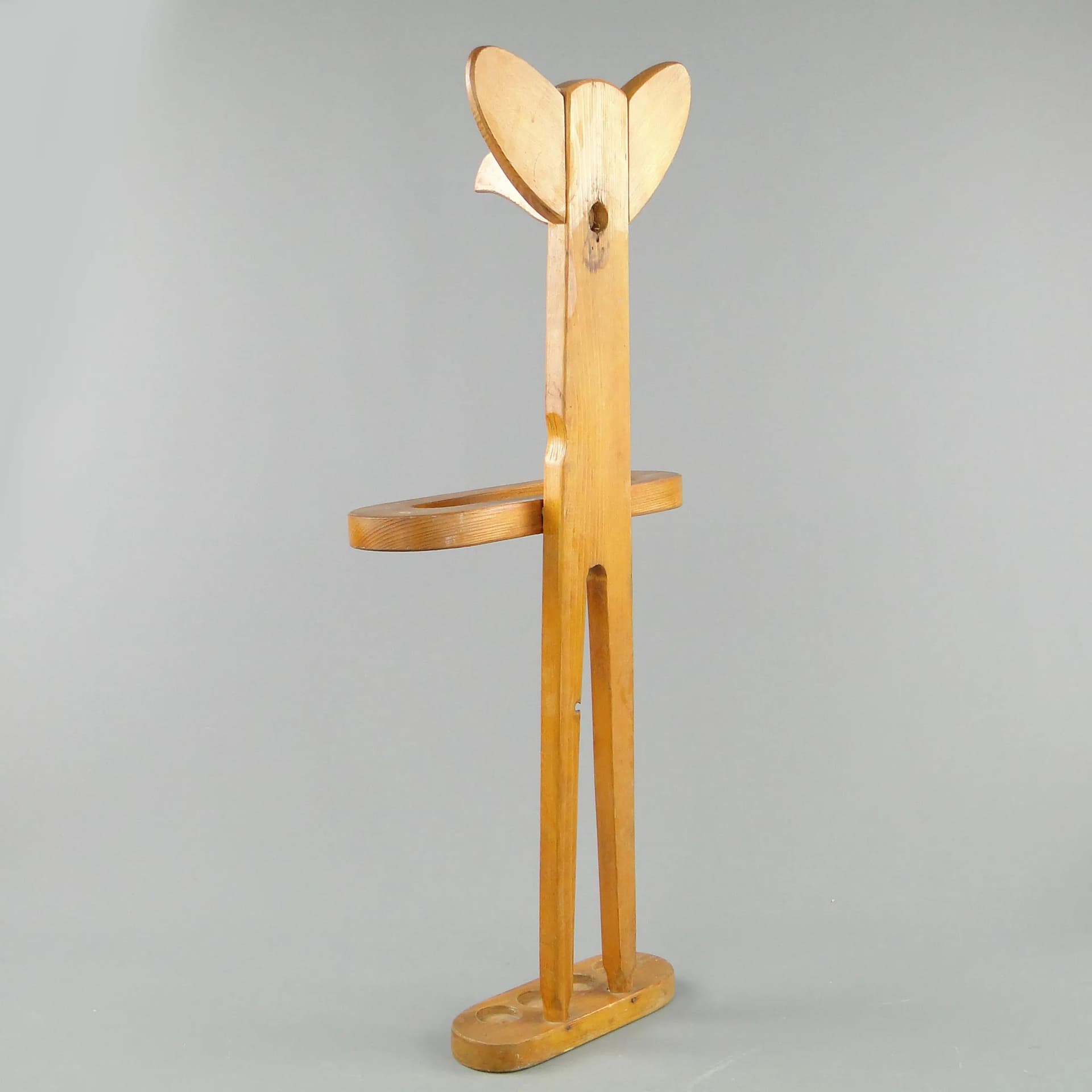 Stojak na parasole, drewno jasnobrązowe, proj. W. Wincze, Polska, lata 40. - 163529
