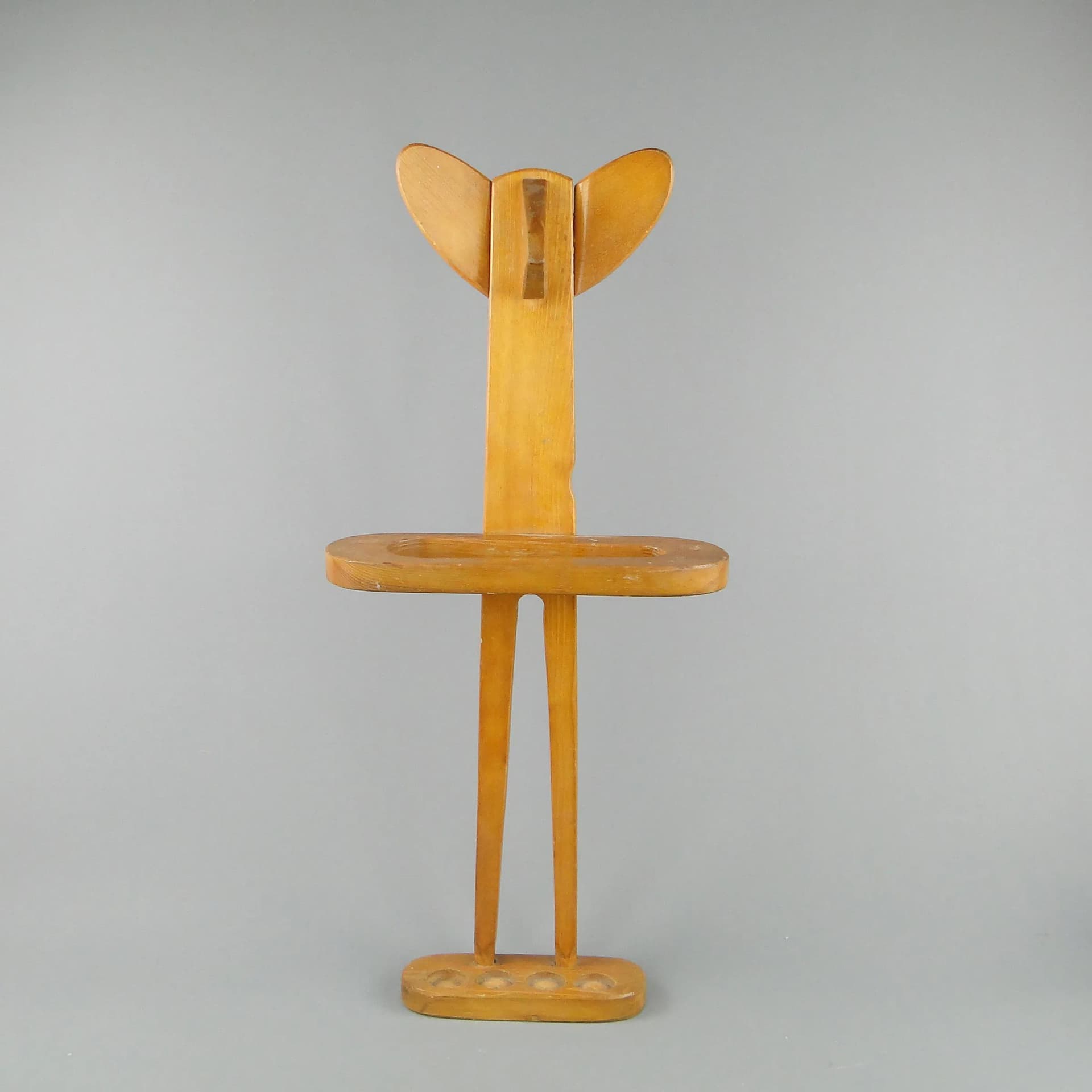 Stojak na parasole, drewno jasnobrązowe, proj. W. Wincze, Polska, lata 40. - 163523