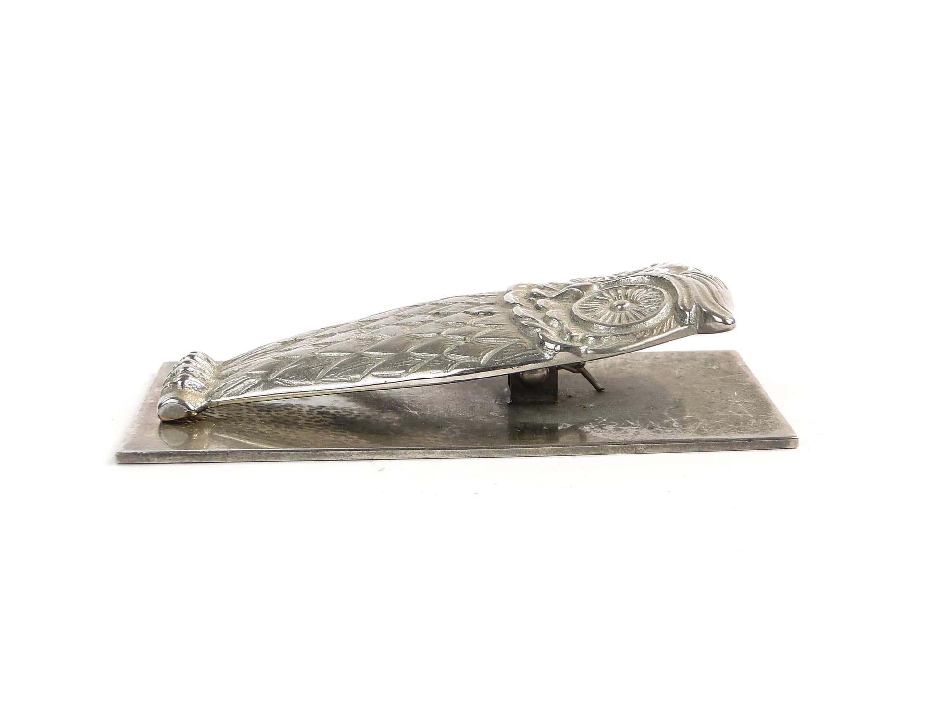 Desk Paper Clip Owl, silver, brass, Poland, 1950s - 10512