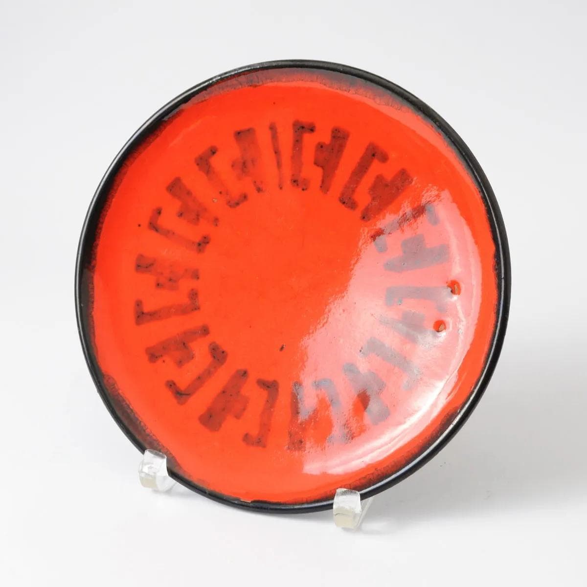 Plate, Iparmuveszeti Vallalat, orange, ceramics, Hungary, 1970s. - 161669