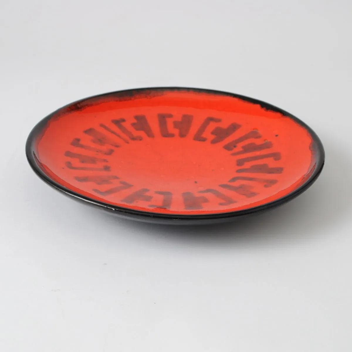 Plate, Iparmuveszeti Vallalat, orange, ceramics, Hungary, 1970s. - 161671