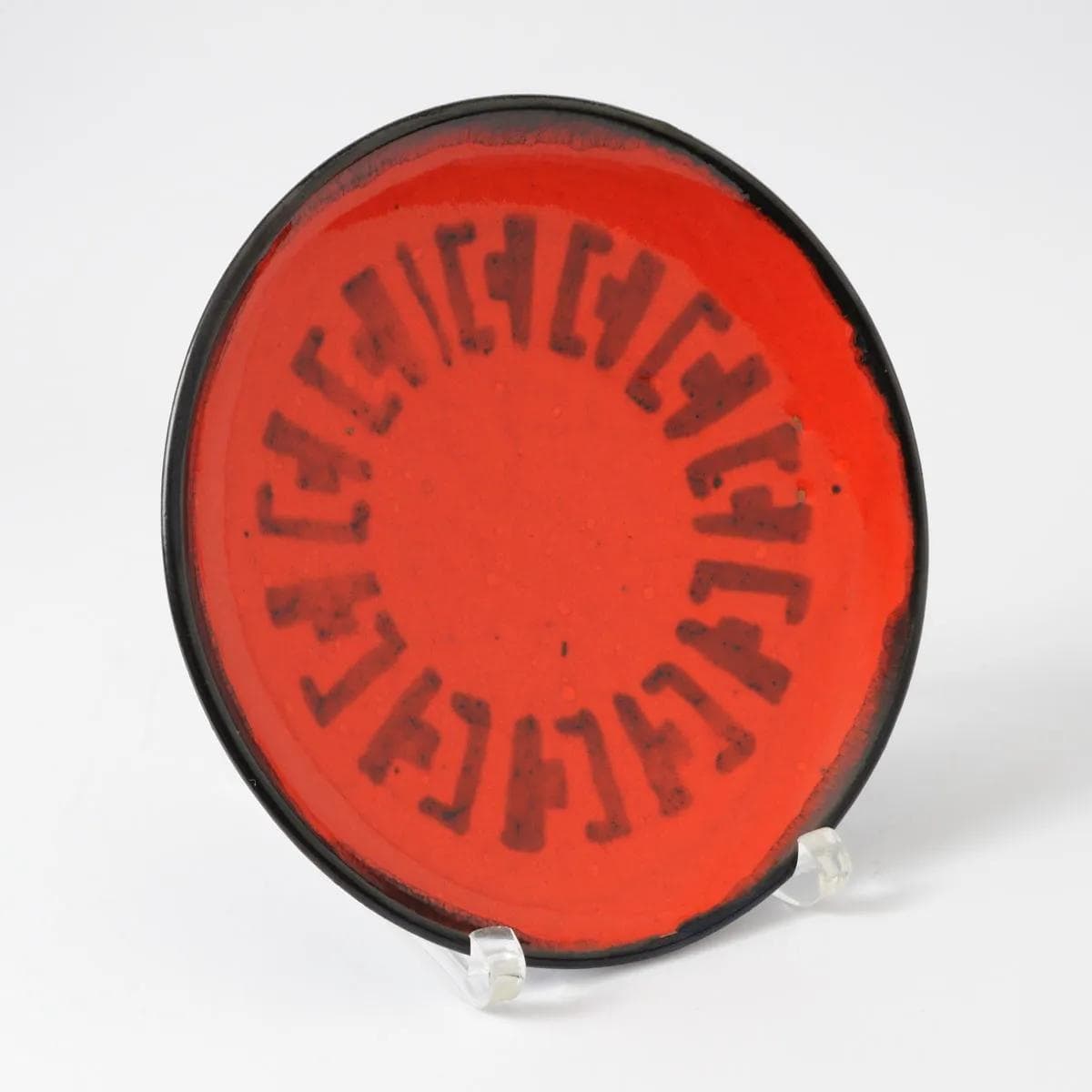 Plate, Iparmuveszeti Vallalat, orange, ceramics, Hungary, 1970s. - 161670