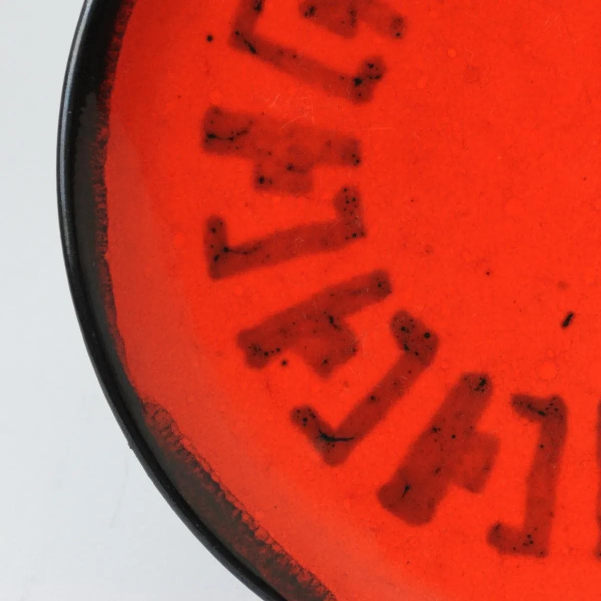 Plate, Iparmuveszeti Vallalat, orange, ceramics, Hungary, 1970s. - 161672