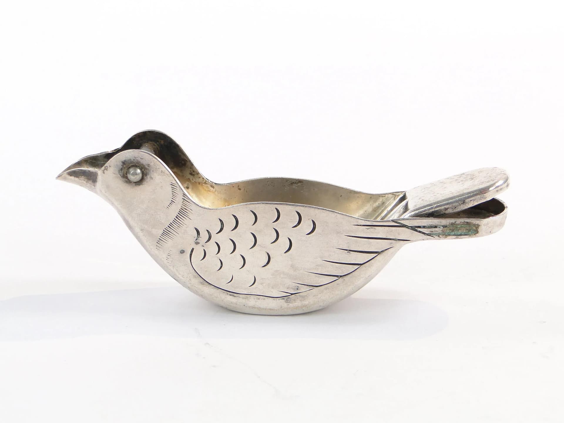 Dzbanuszek na sok cytrynowy, art déco, mosiądz srebrny, Niemcy, lata 20. - 10501