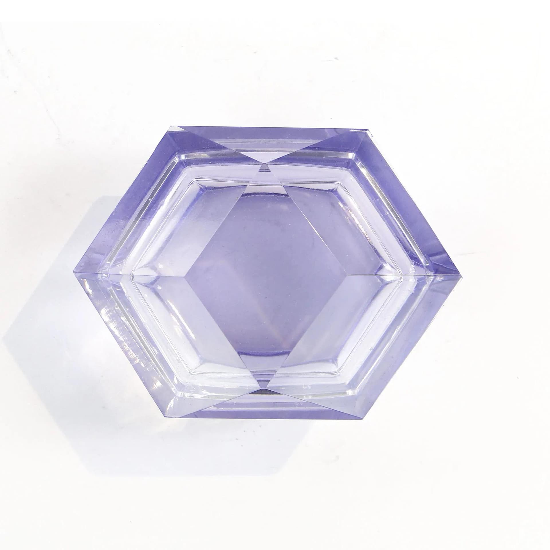 Crystal bonbonniere, violet, Moser, Czech Republic, 1960s. - 10492