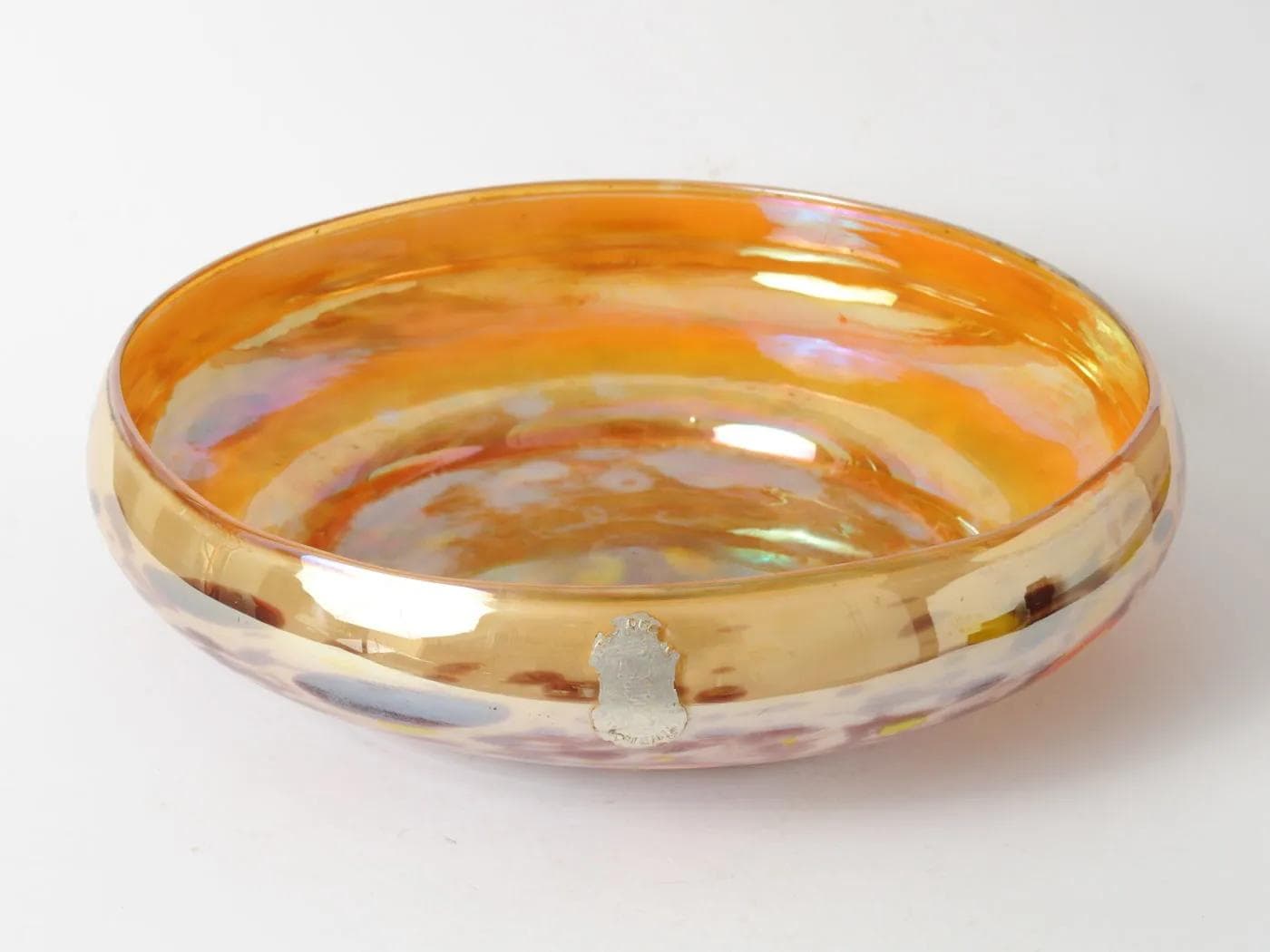 Centerpiece Bowl, Wilhelm Kralik Sohn, multicolor glass, Czechoslovakia, 1920s. - 161637