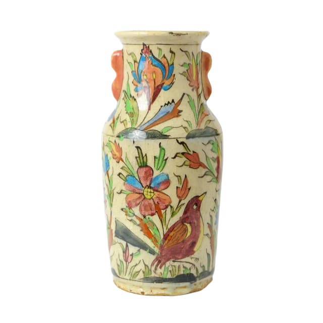 Vase, beige, ceramics, Iran, 19th c. - DIMENSION