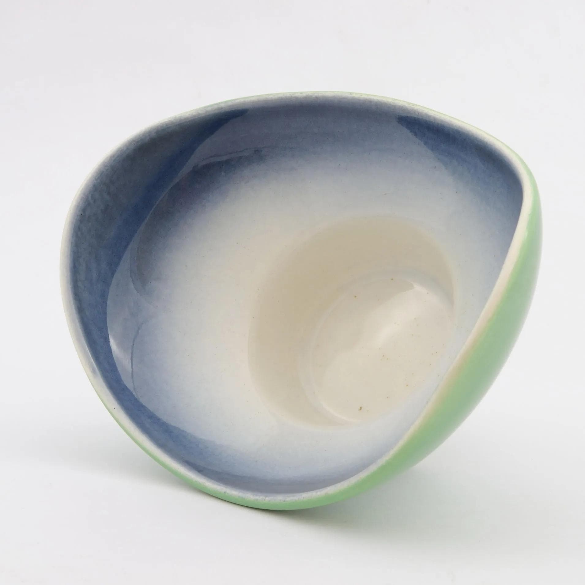Bowl, Keramia Kravsko, green blue, ceramics, Czechoslovakia, 1960s. - 161612
