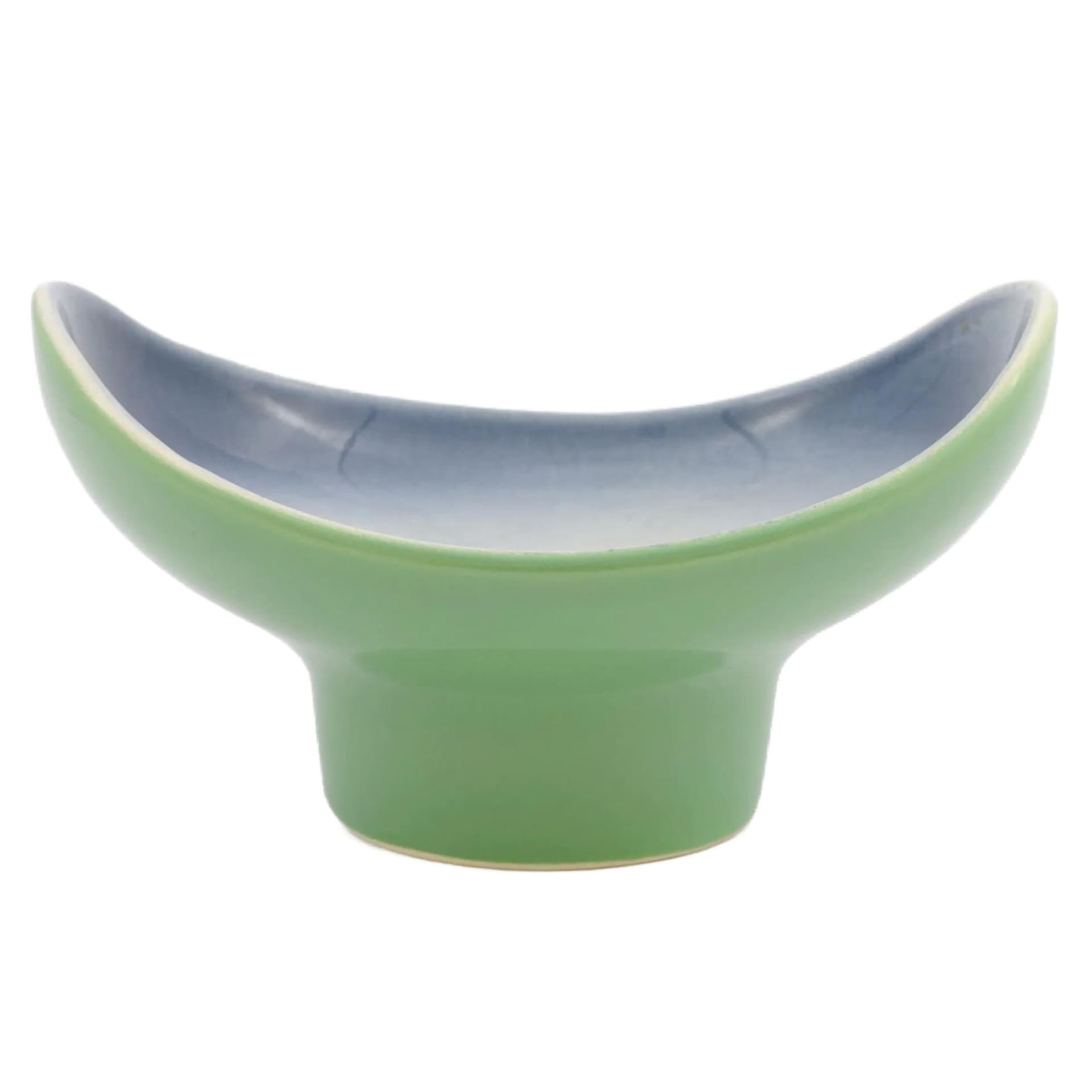 Bowl, Keramia Kravsko, green blue, ceramics, Czechoslovakia, 1960s.