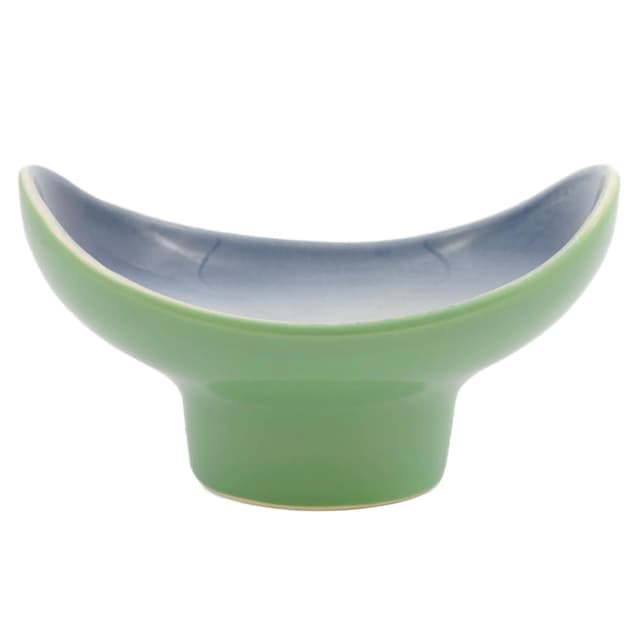 Bowl, Keramia Kravsko, green blue, ceramics, Czechoslovakia, 1960s. - DIMENSION