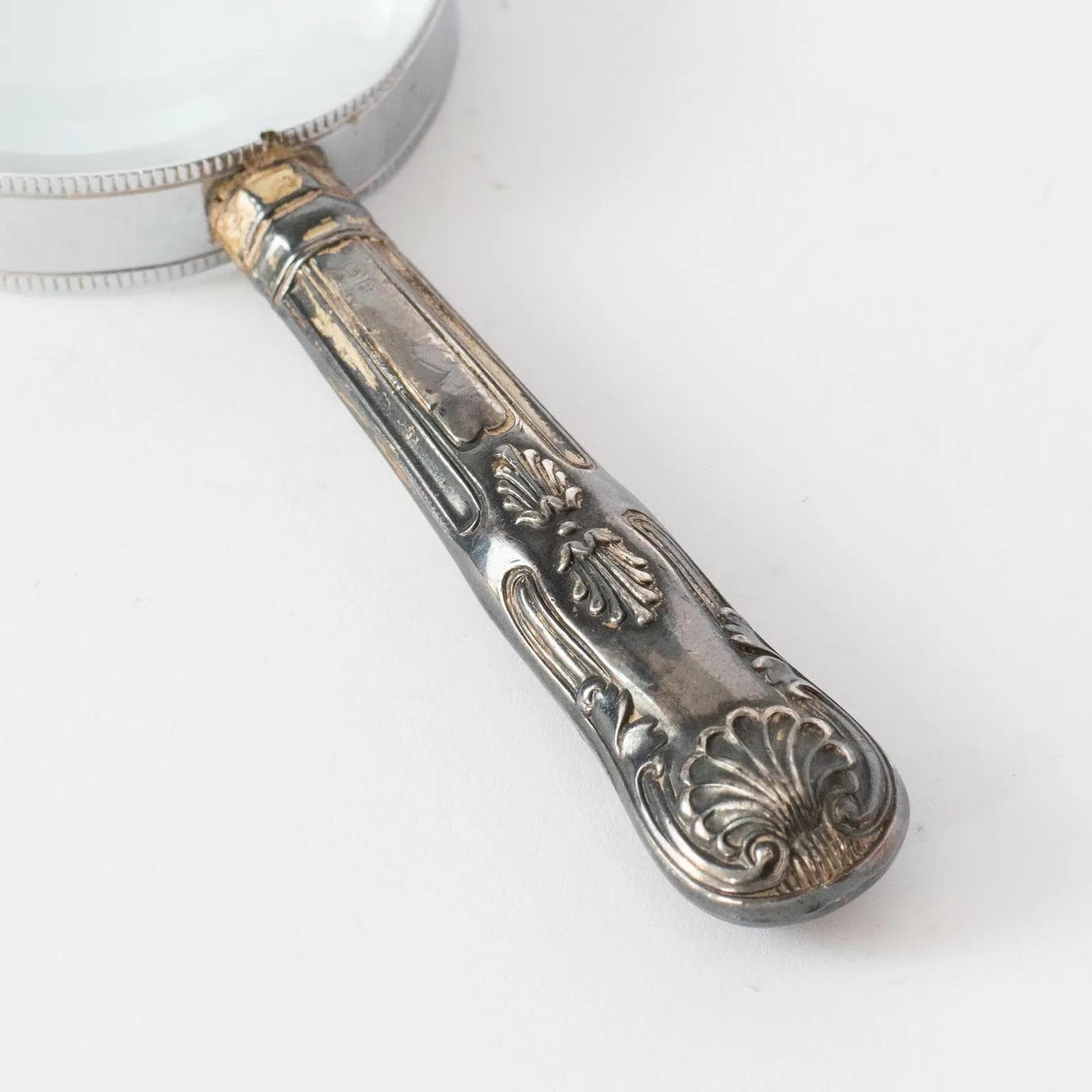 Lupa, szkło przezroczyste, srebro szare, Wielka Brytania, początek XX w. - 161606