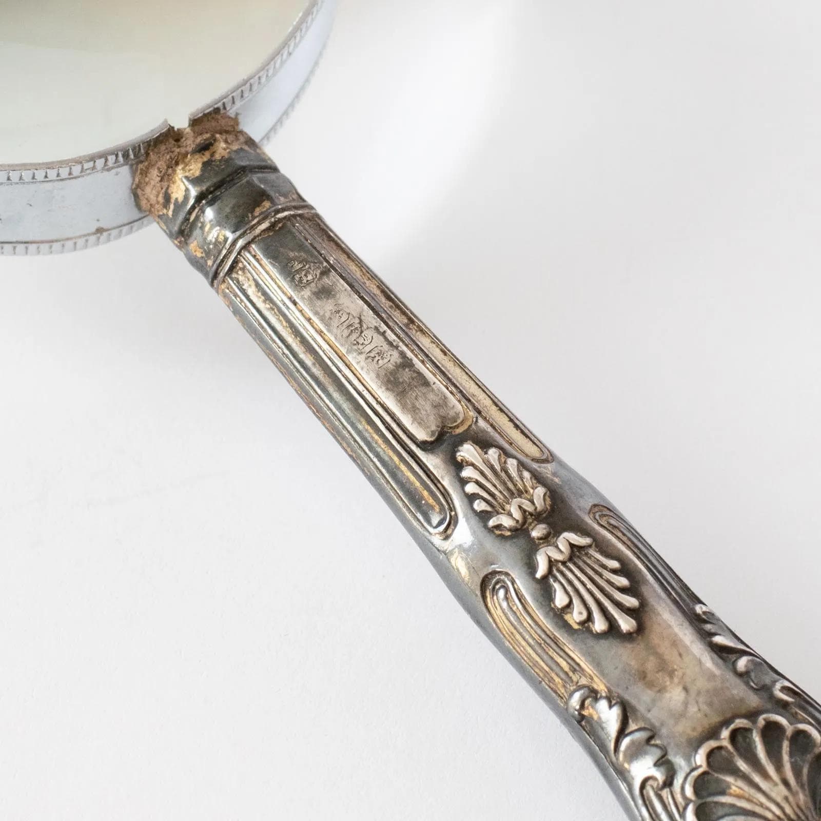 Lupa, szkło przezroczyste, srebro szare, Wielka Brytania, początek XX w. - 161604