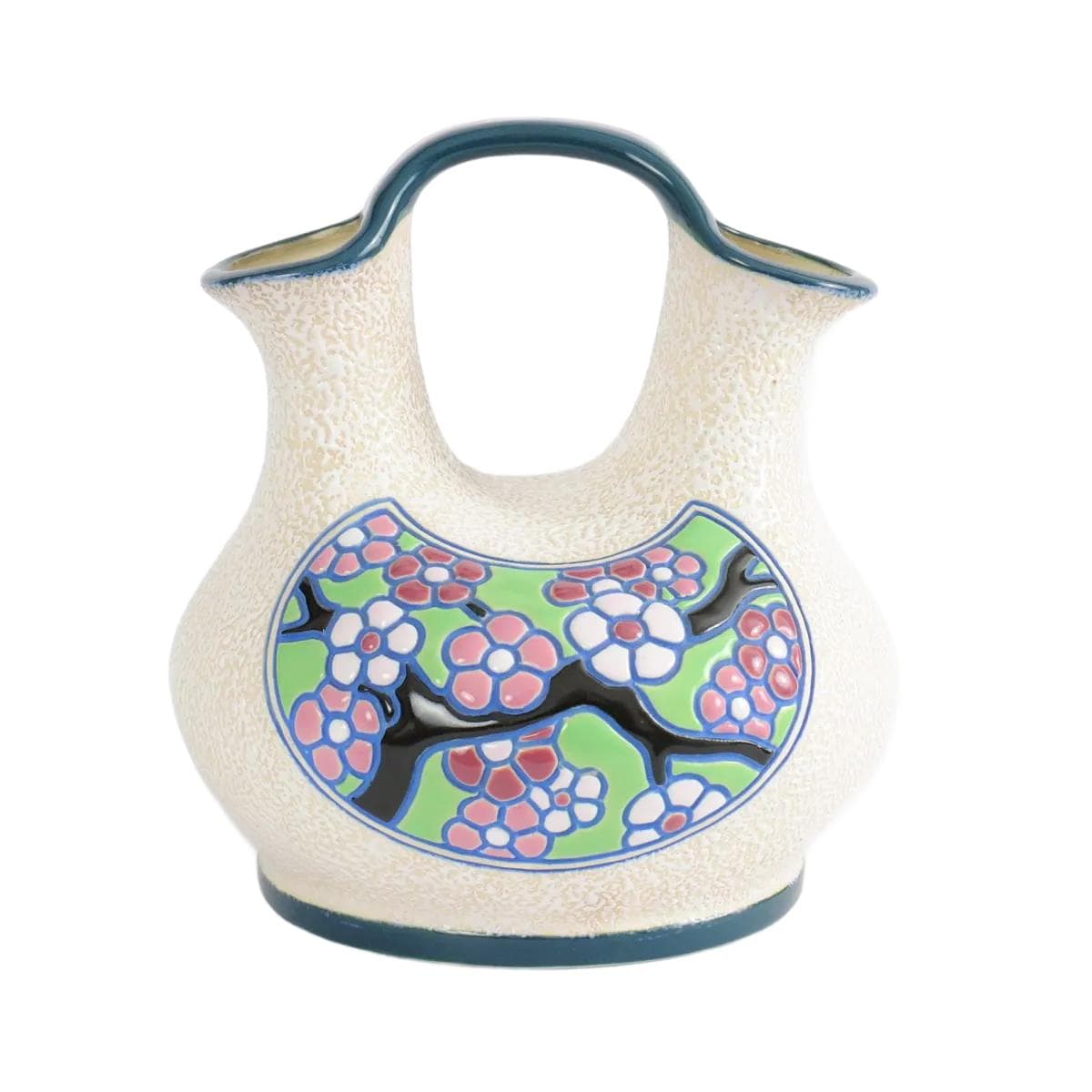 Vase Amphora, ivory, ceramic, Czechoslovakia, 1920s.