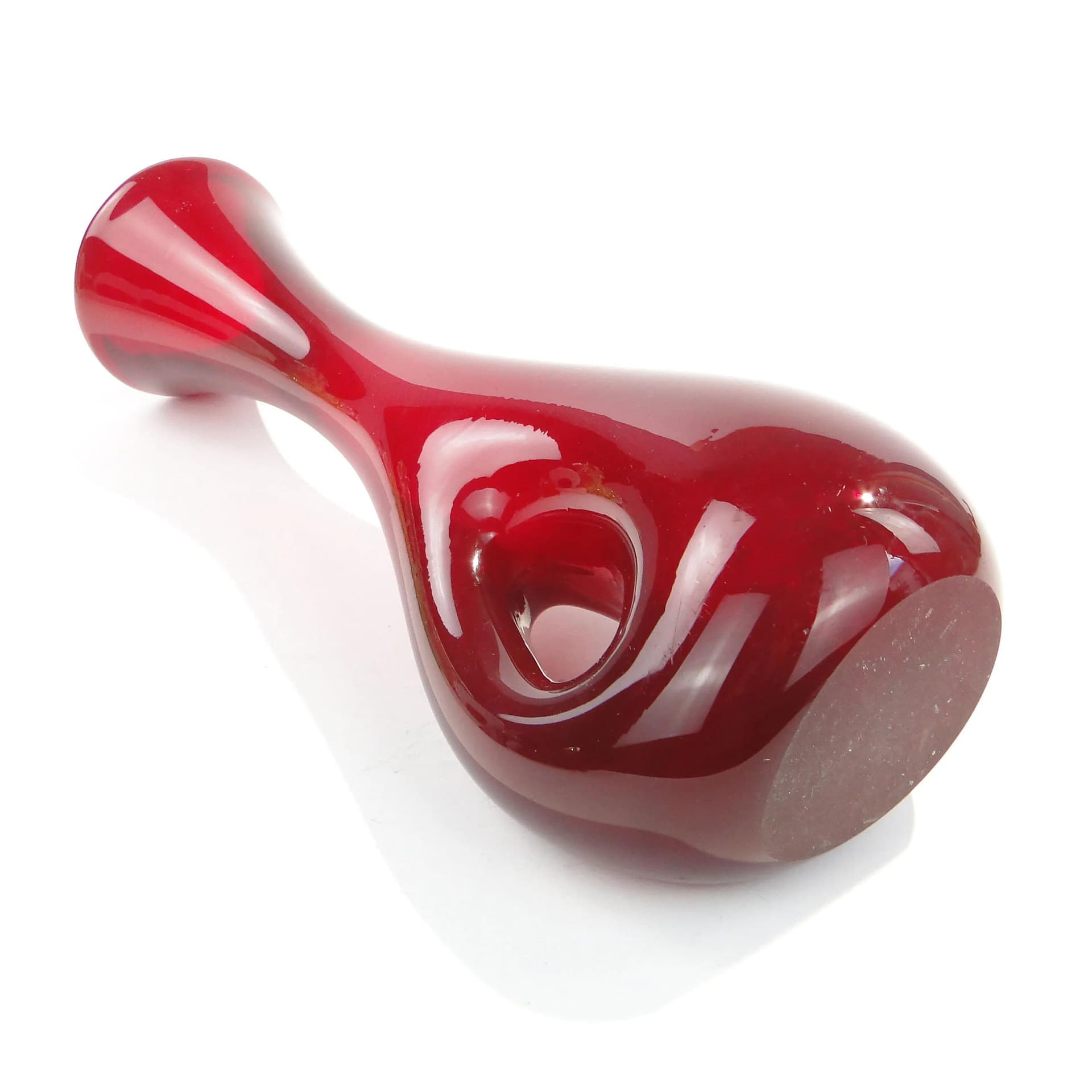 Wazon New Look, szkło czerwony, Huta Wołomin, Polska, lata 70. - 163354