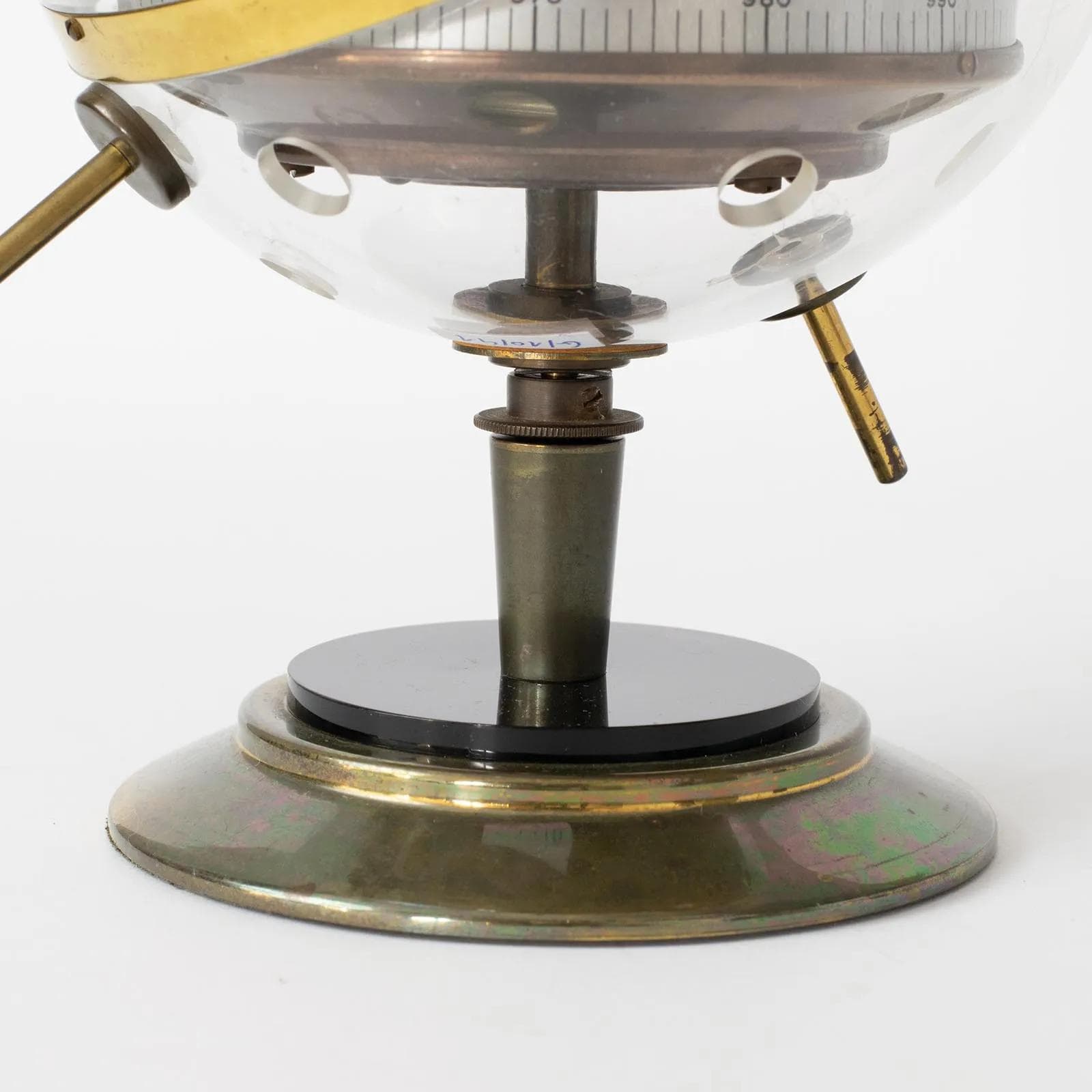 Weather station Sputnik, black, yellow, transparent, metal, plastic, Germany, 1980s. - 161565