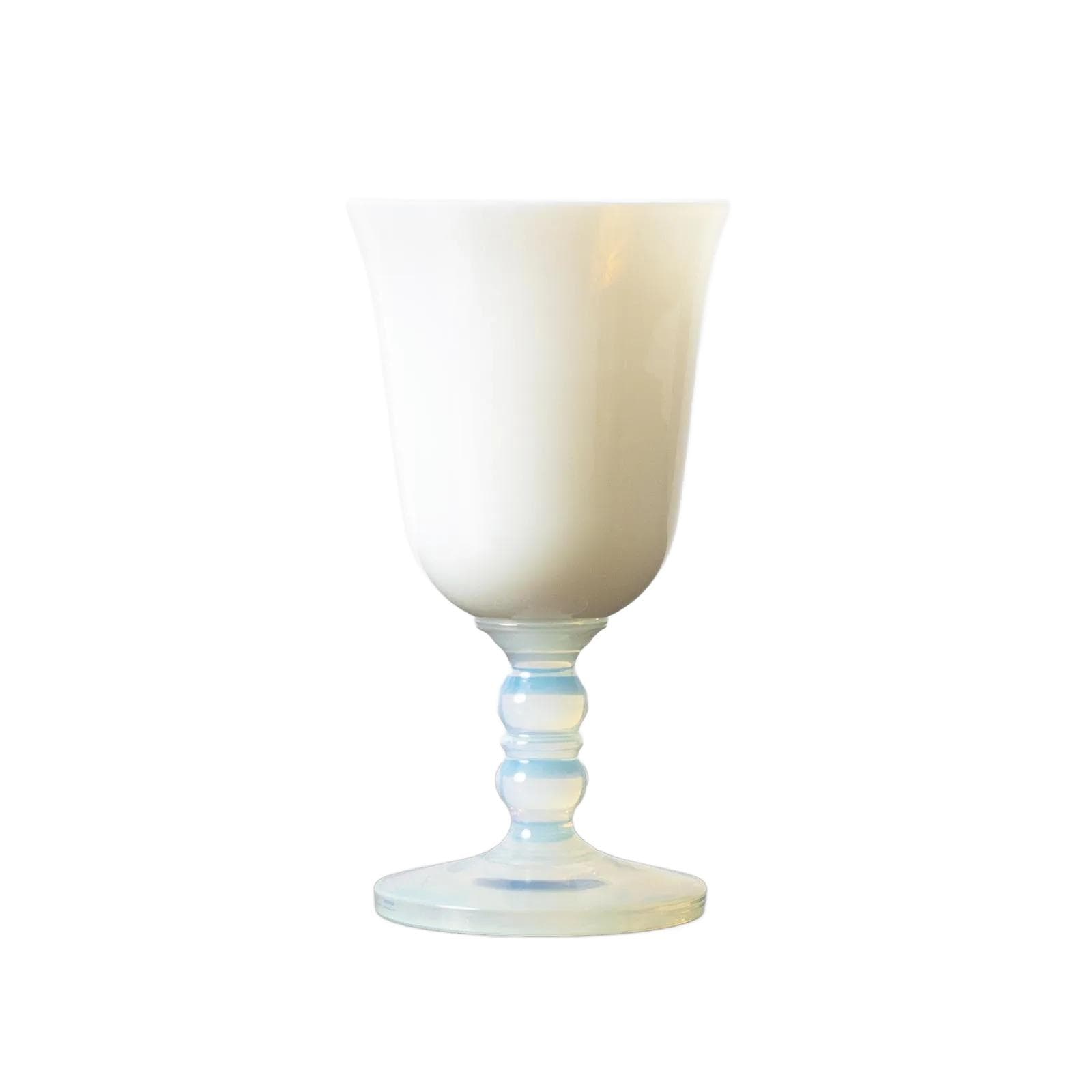 Goblet, ivory white glass, Sèvres, France, 1960s.