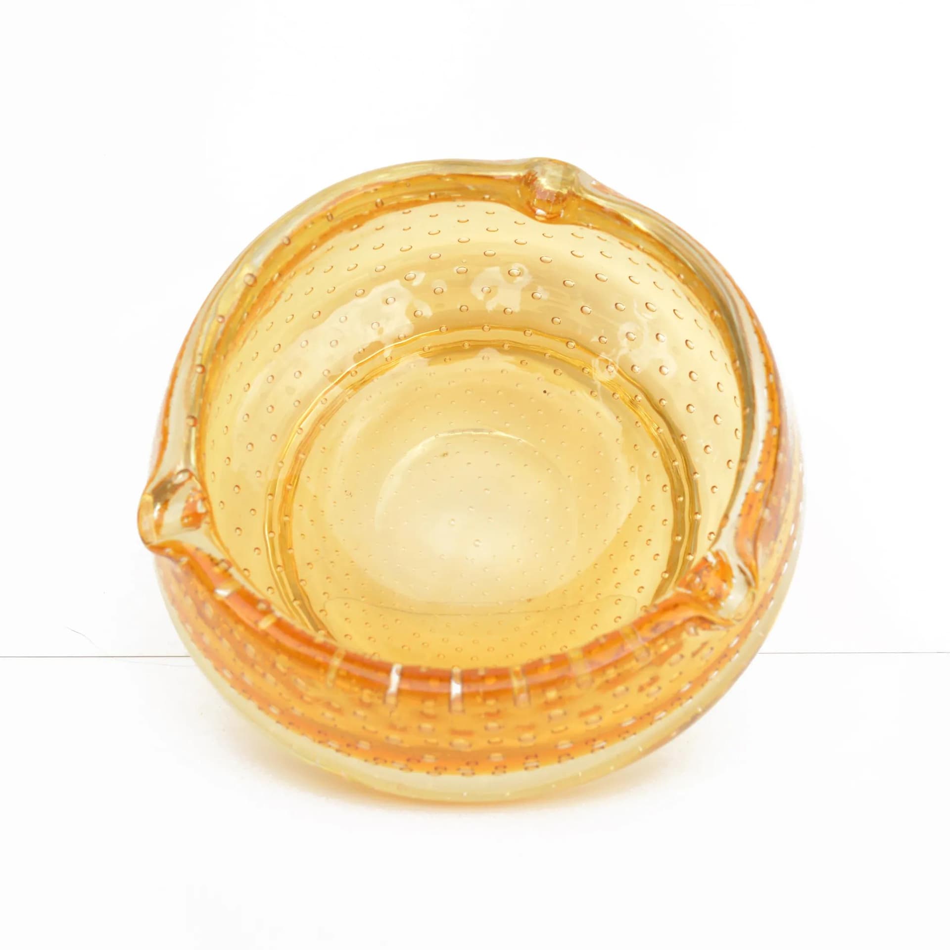 Bowl, orange glass, by M. Metelak, Harrachov, Czechoslovakia, 1960s. - 163975