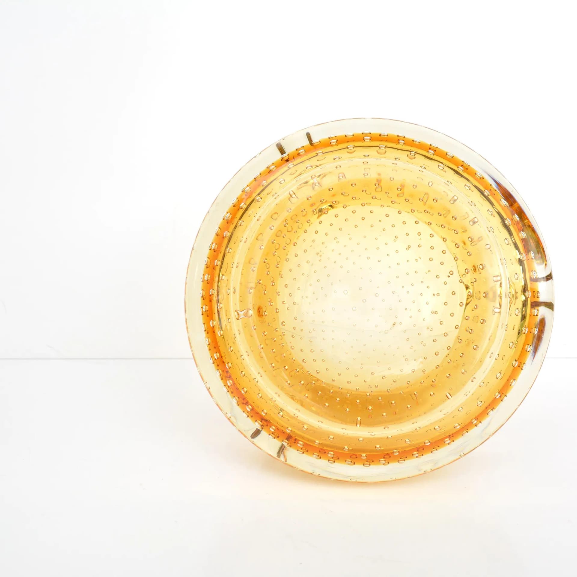 Bowl, orange glass, by M. Metelak, Harrachov, Czechoslovakia, 1960s. - 163980