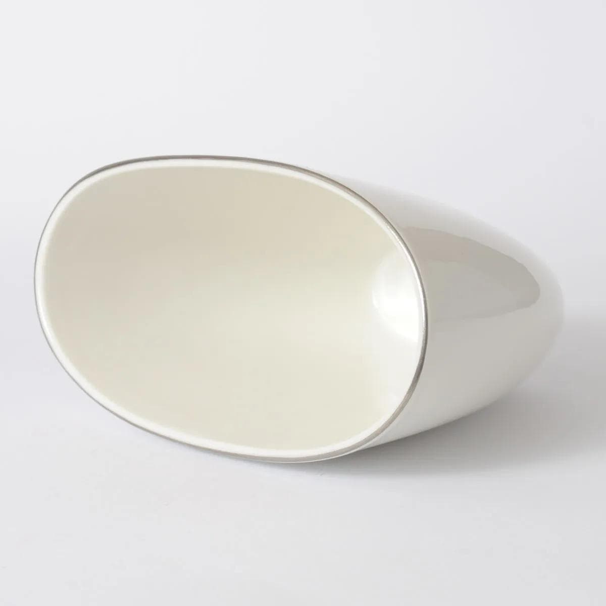 Vase, ivory white porcelain, by T. Petri, KPM, Germany, 1960s. - 161538