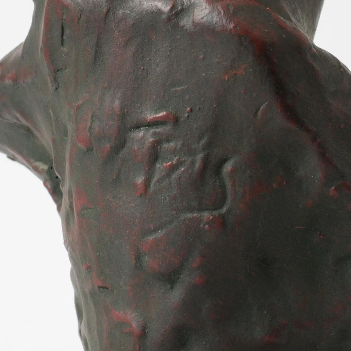 Bust of a Girl, brown ceramic, by E. Patris, Belgium, 1960s - 161512