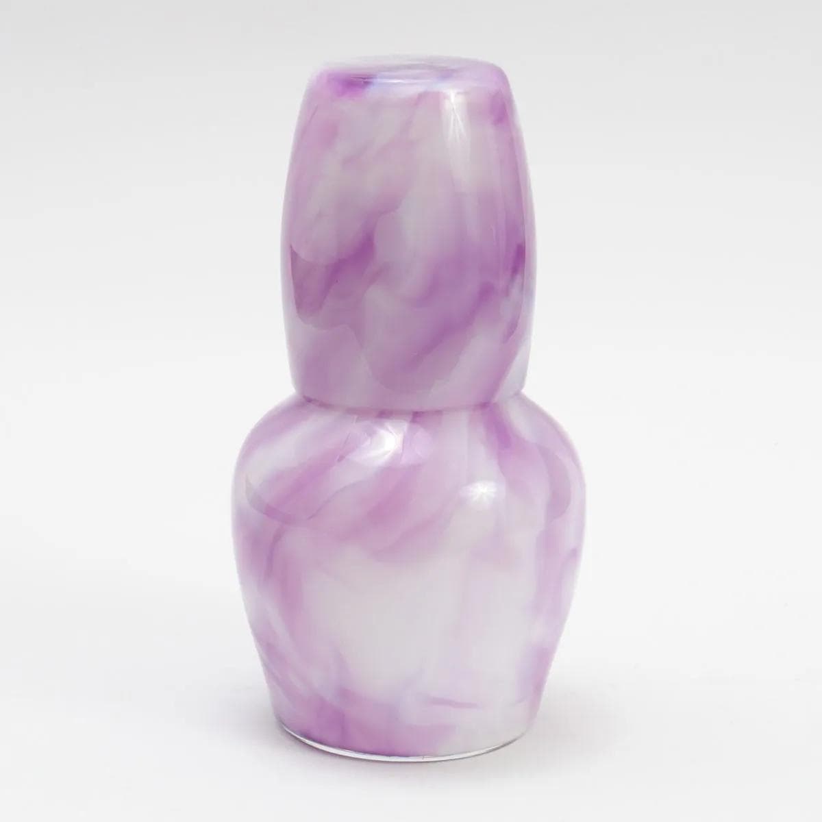 Carafe, marbled white violet glass, France, early 20th c. - 161494