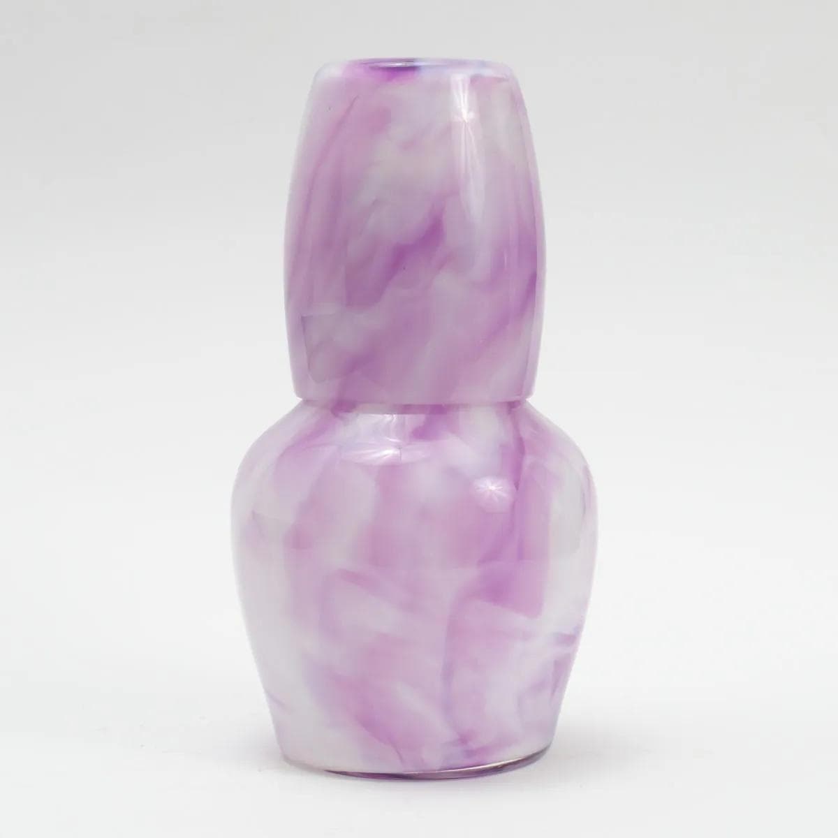 Carafe, marbled white violet glass, France, early 20th c. - 161497