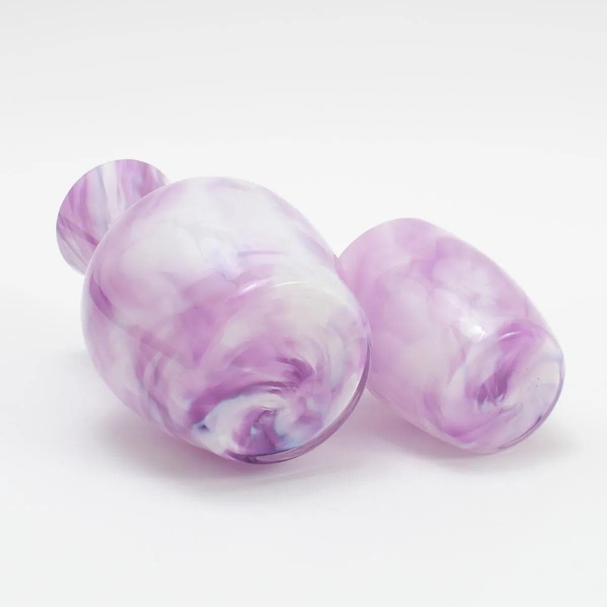 Carafe, marbled white violet glass, France, early 20th c. - 161499